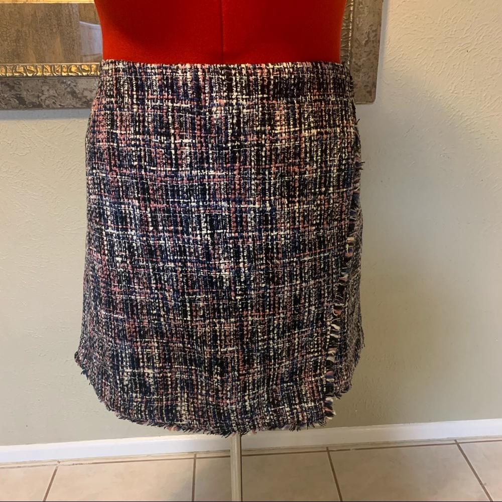 Loft Multi-color Tweed Skirt